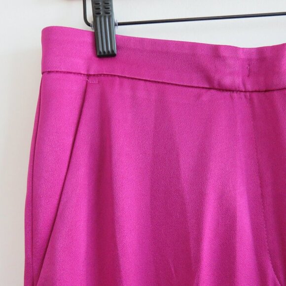 MARELLA Scorza High Rise Wide Leg Satin Pants in Purple Luxury - Size US 10 - Picture 6 of 11